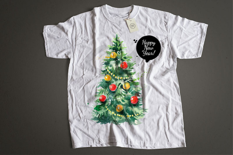 t shirt design seasonal illustration b