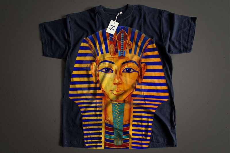 t shirt design tutankhaman illustration b