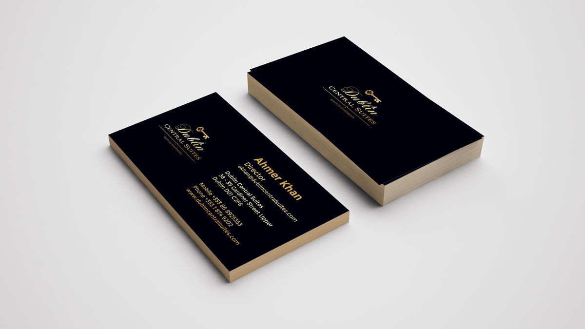 luxury hotel business card design