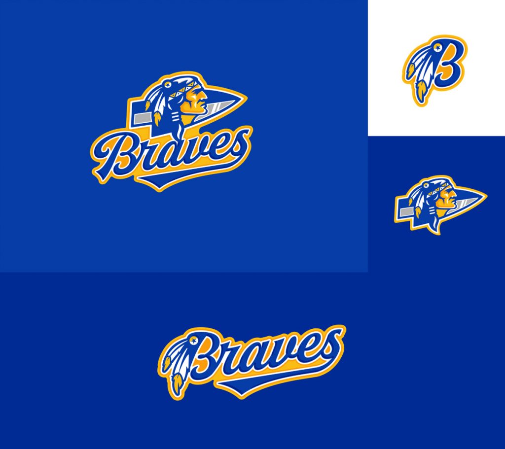 BRAVES High School Mascot & Logo - SpellBrand®