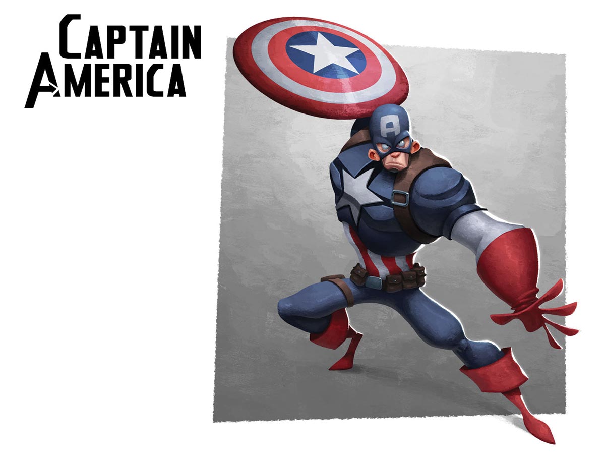 captain america character design