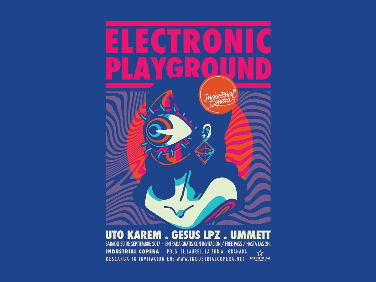 Poster Design of electronic playground