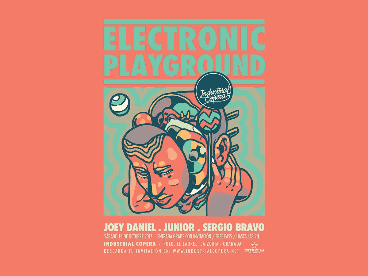 Poster Design of electronic playground with joey daniel