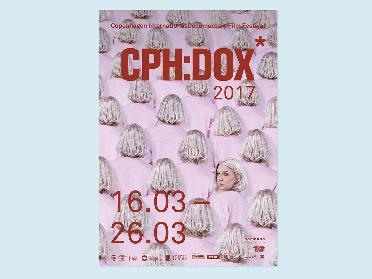 Poster Design showing women with wigs facing away and one woman looking back