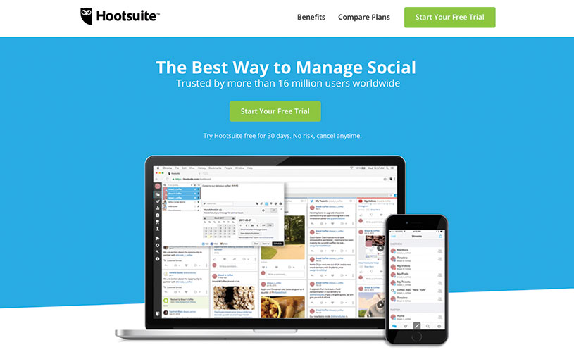 social media management tool - Hootsuite