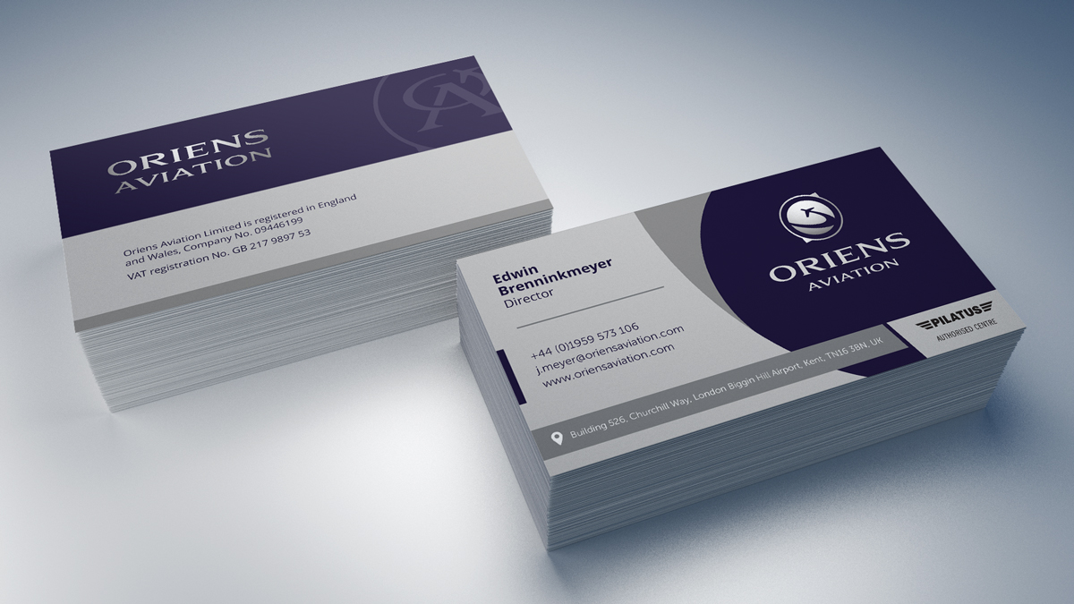 Oriens Aviation business cards