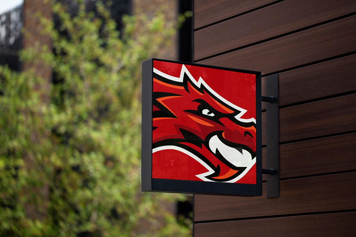 Denn John middle school icon on a school sign