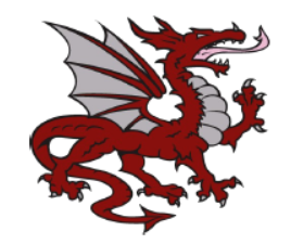 old logo design of a dragon