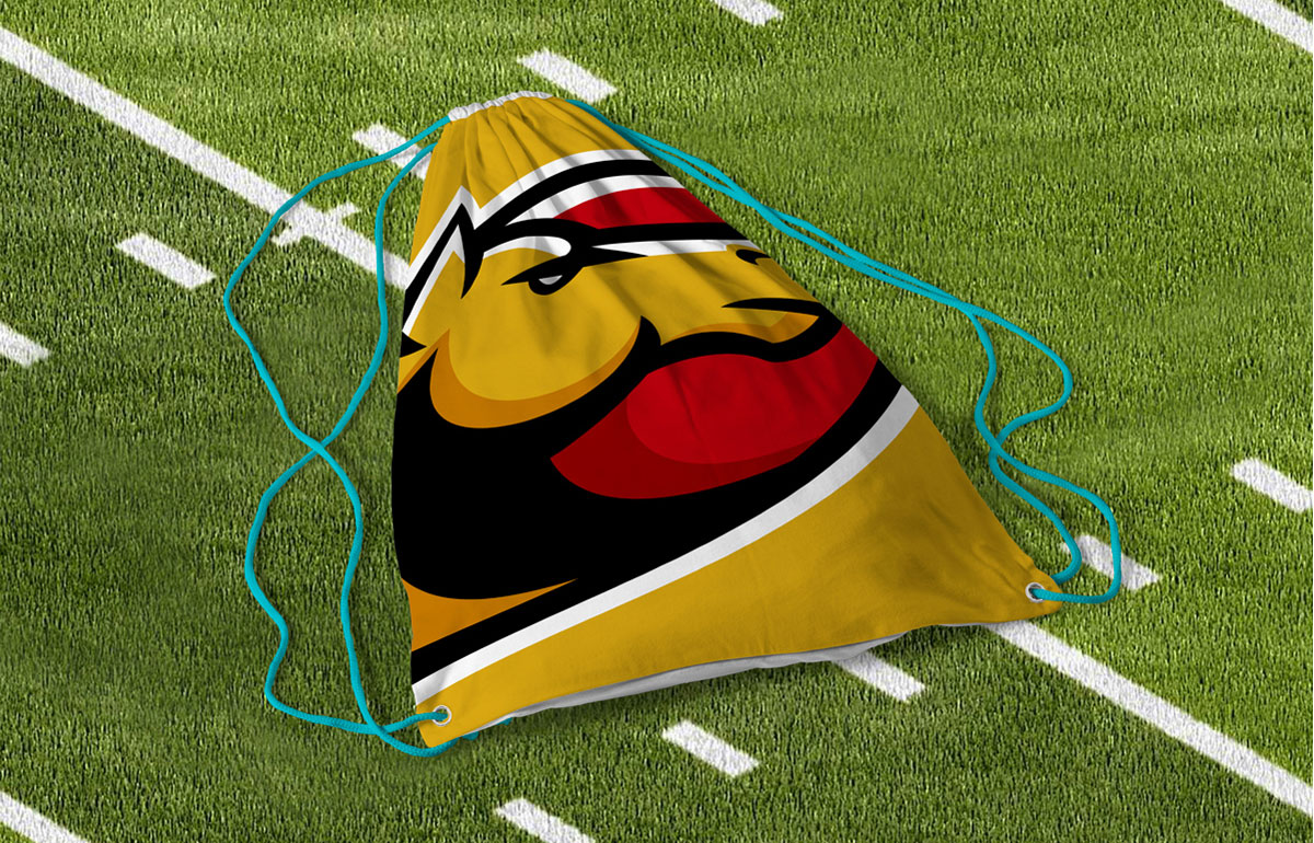 St. Cloud Middle School logo on a sports string bag