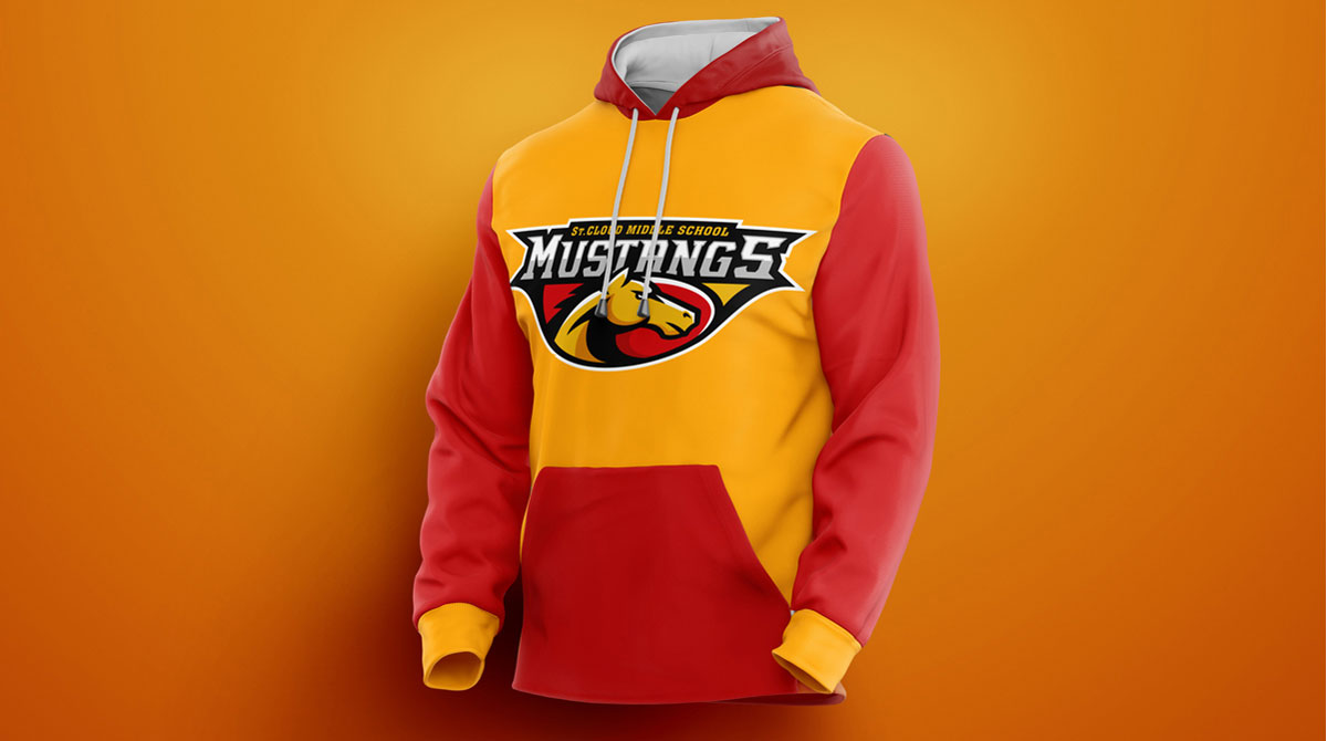 St. Cloud Middle School logo on the front of a sports jersey