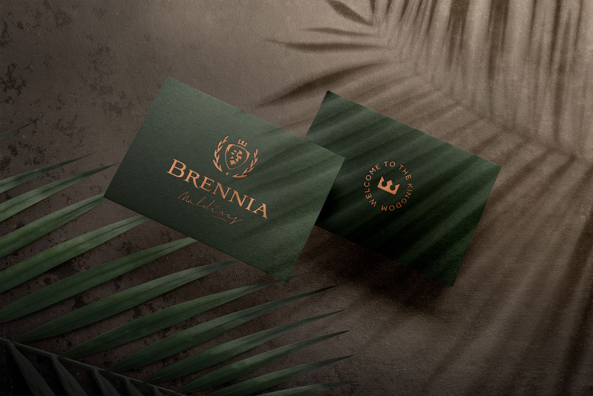 Maldives Resort Brand Business Card Design