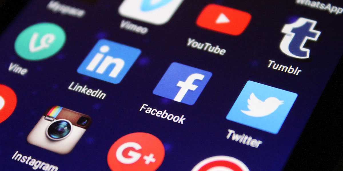 social media etiquette showing icons of facebook, twitter and more