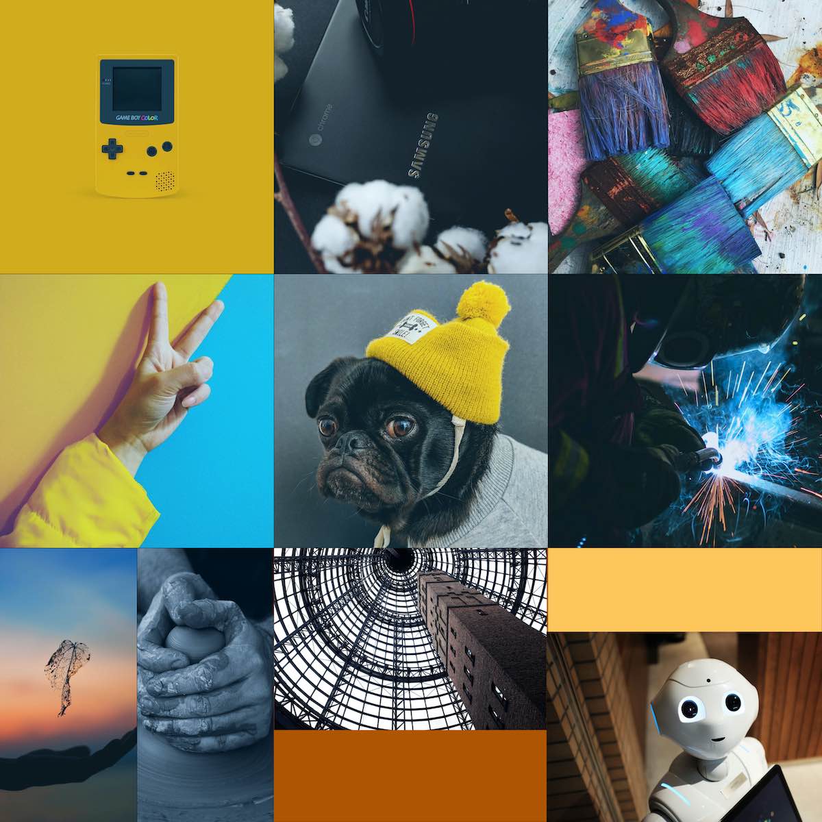Creator brand archetype mood-board images