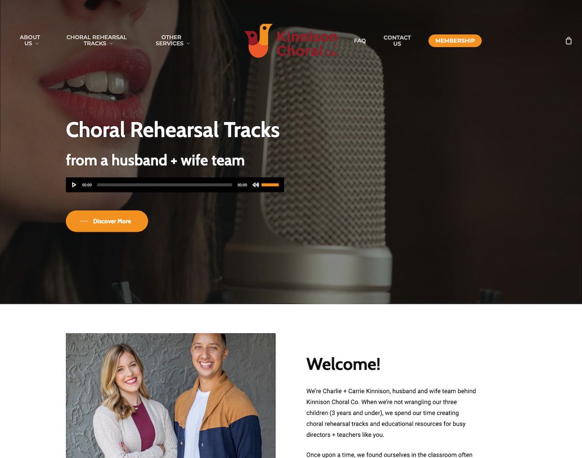 choral music website design