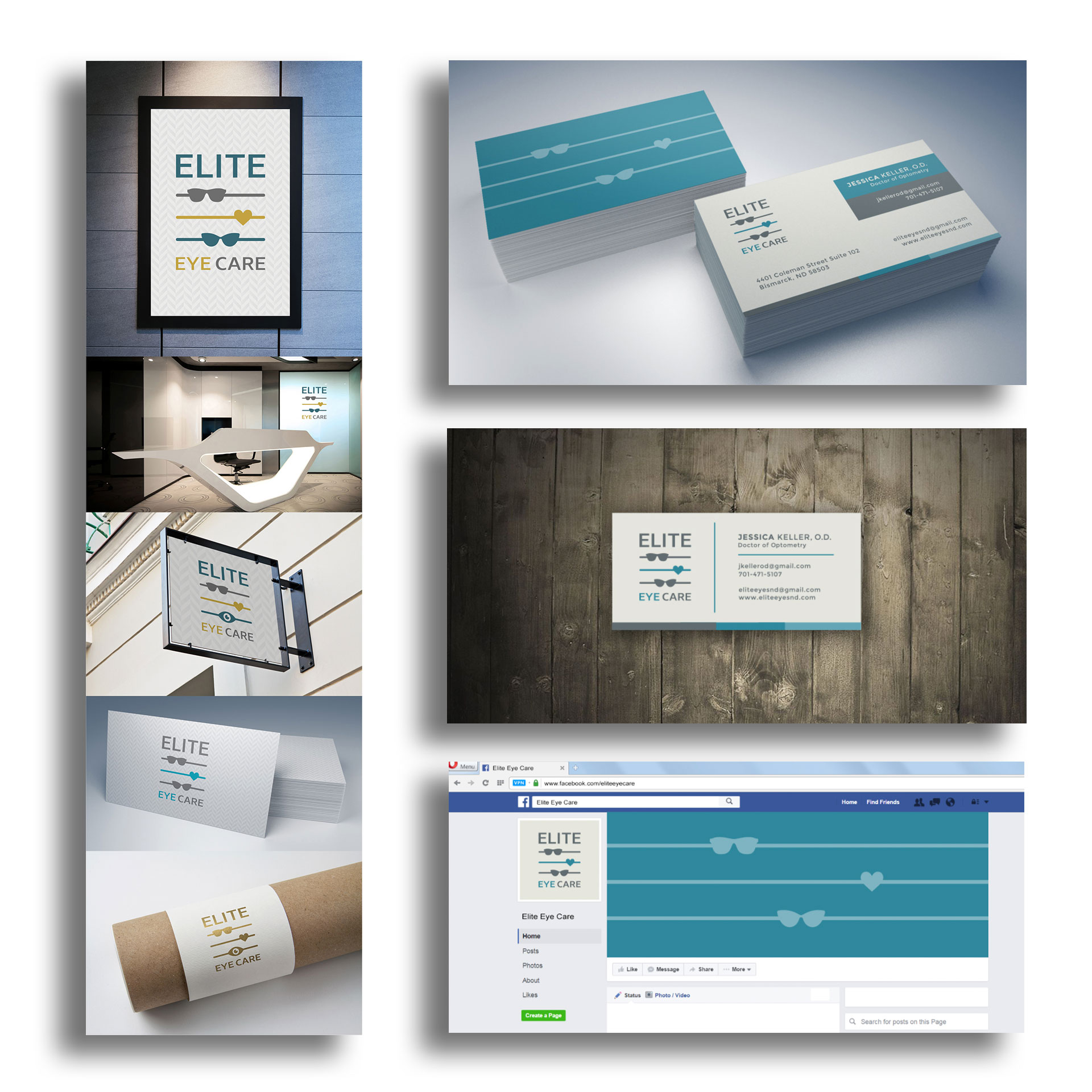elite eye care branding a