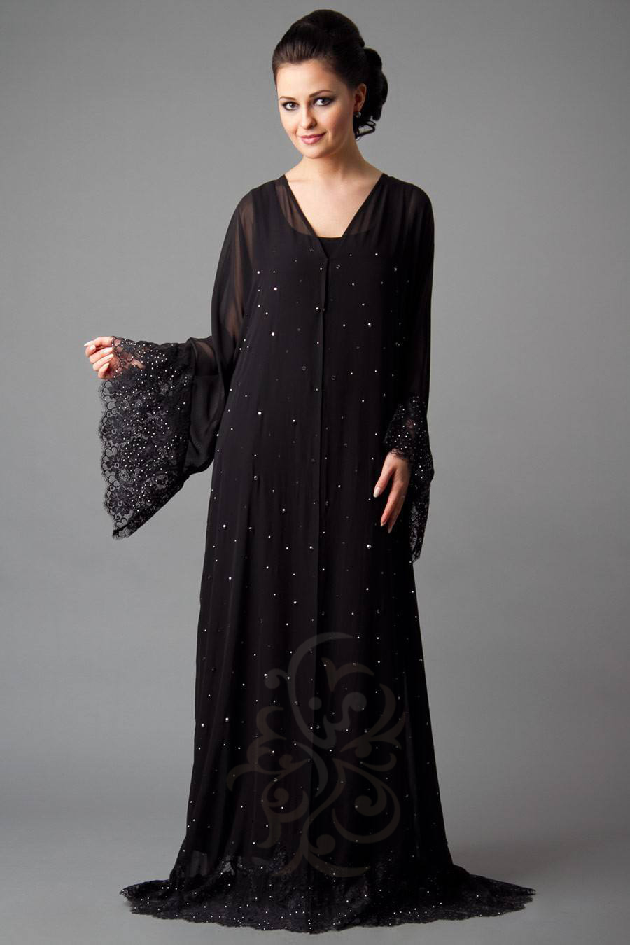 fancy embroidered abaya