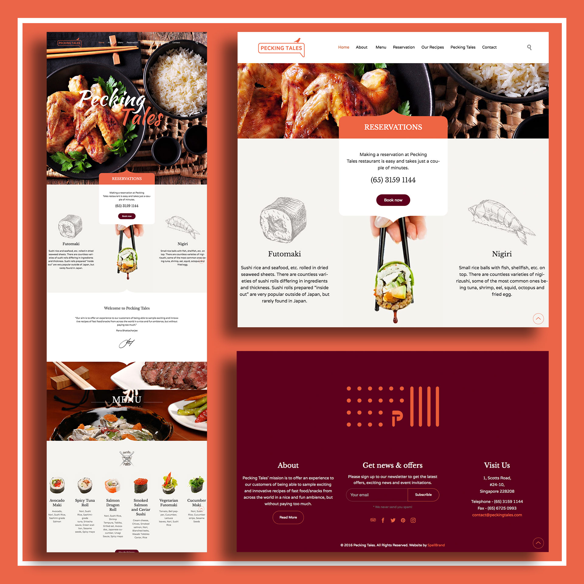 fast food restaurant website