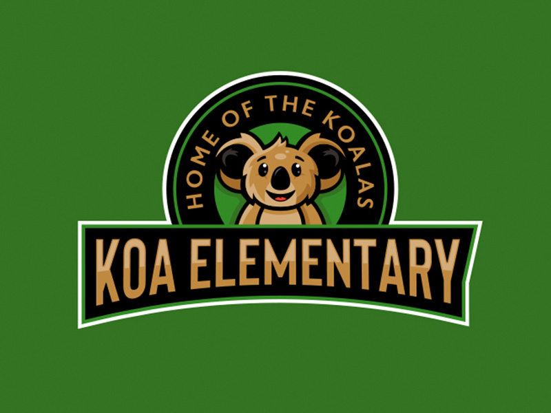 koa elementary school mascot logo