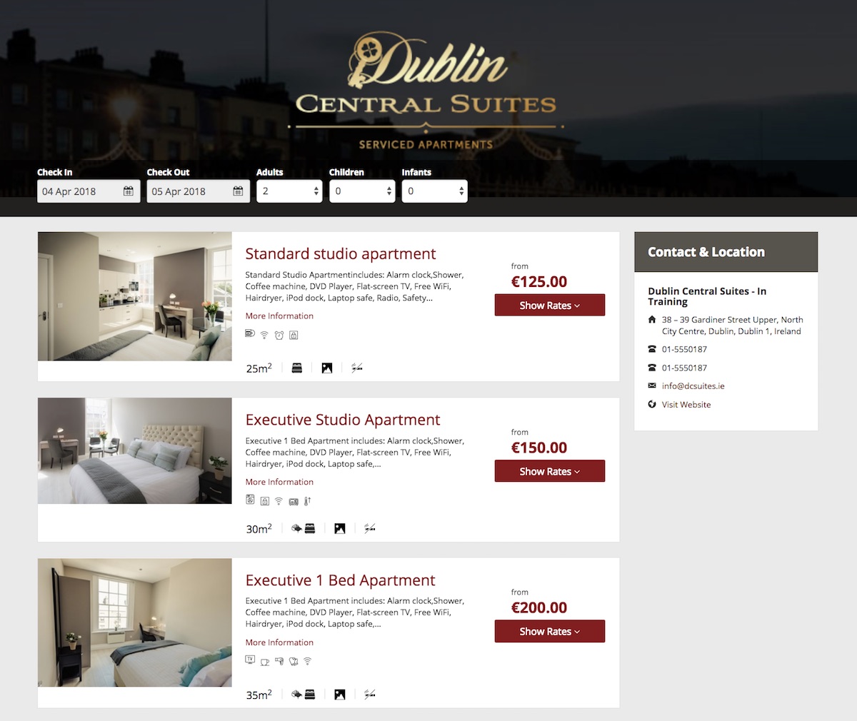 luxury hotel website design