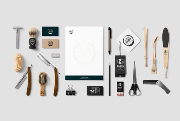 Marios Mens Grooming Brand Identity
