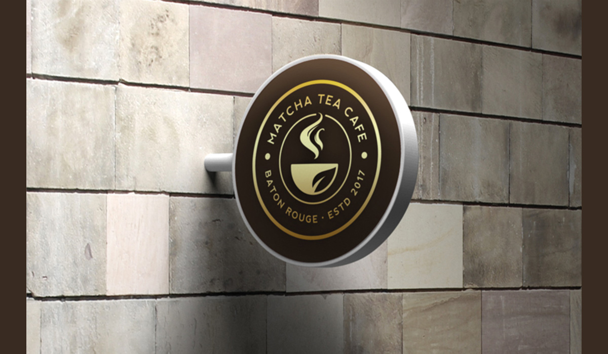 matcha tea cafe branding