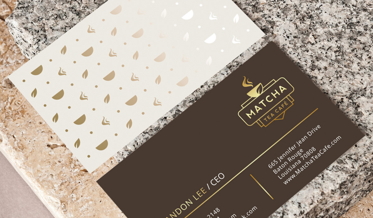 matcha tea cafe branding