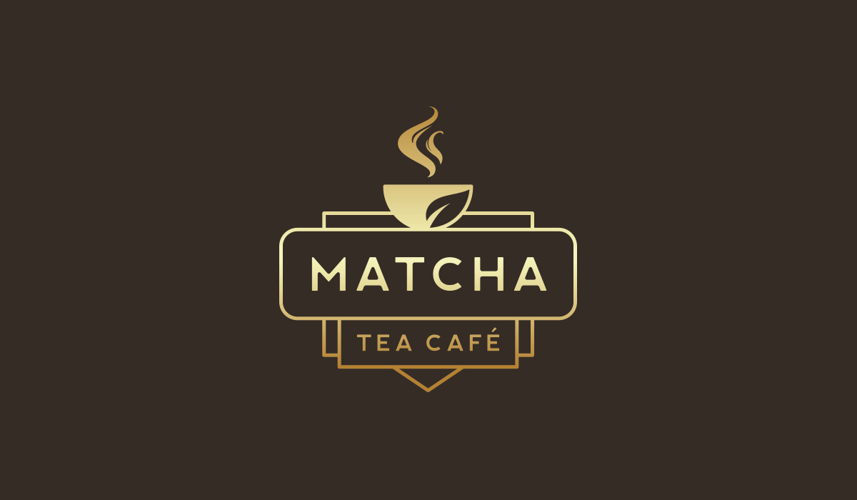 matcha tea cafe branding