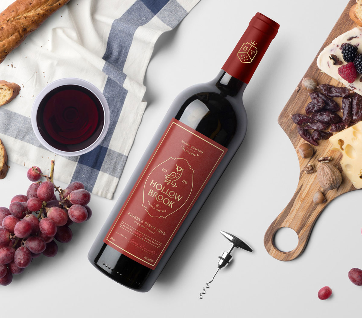 premium wine label branding