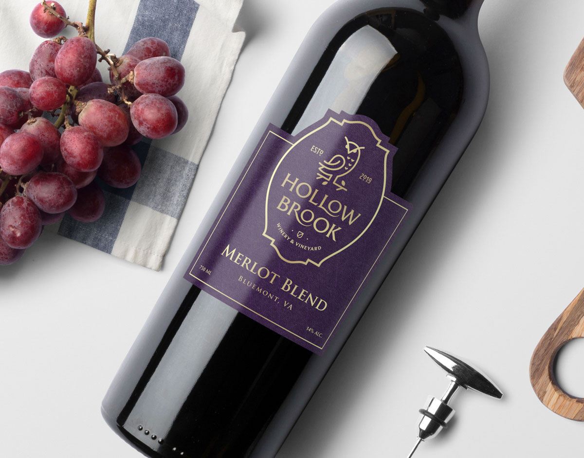 premium wine label branding