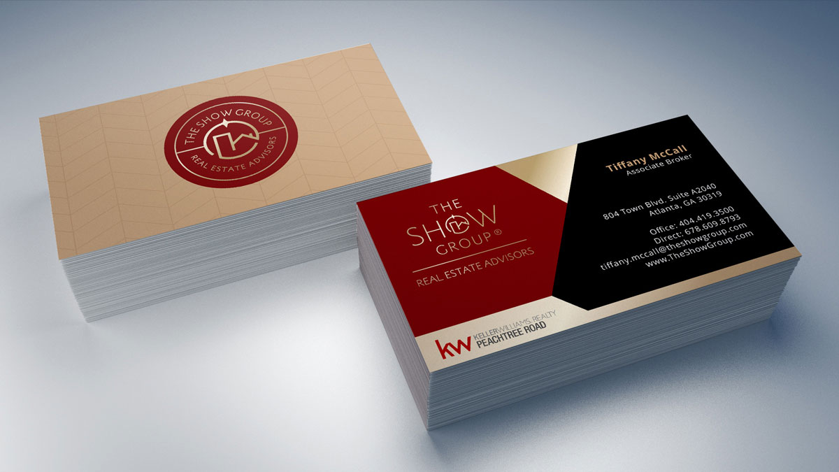 real estate advisors business card design