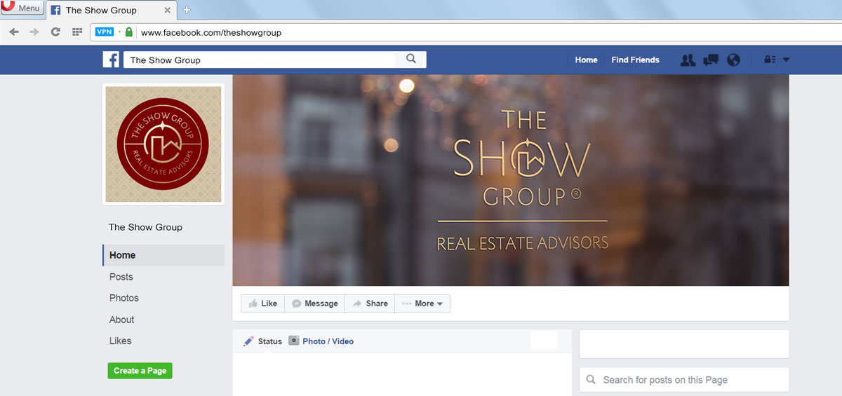 real estate advisors facebook design