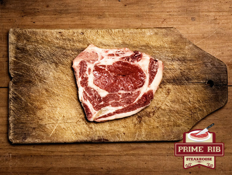 prime rib steak house logo design