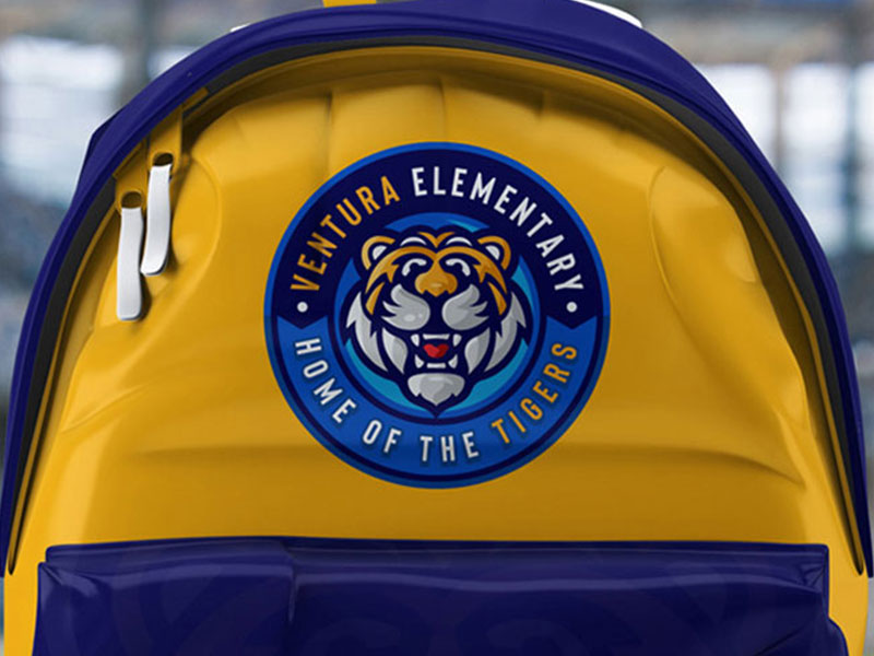Ventura Elementary School Logo Tiger Mascot