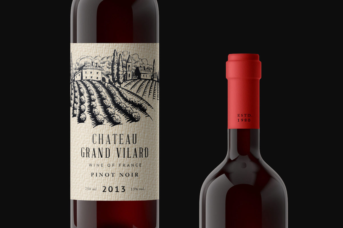 wine label brand design x