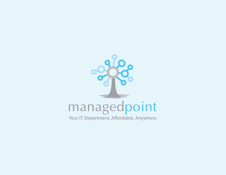managed point logo design