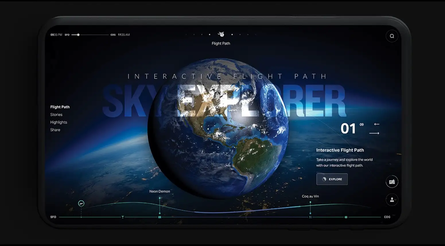 interactive sky explorer design