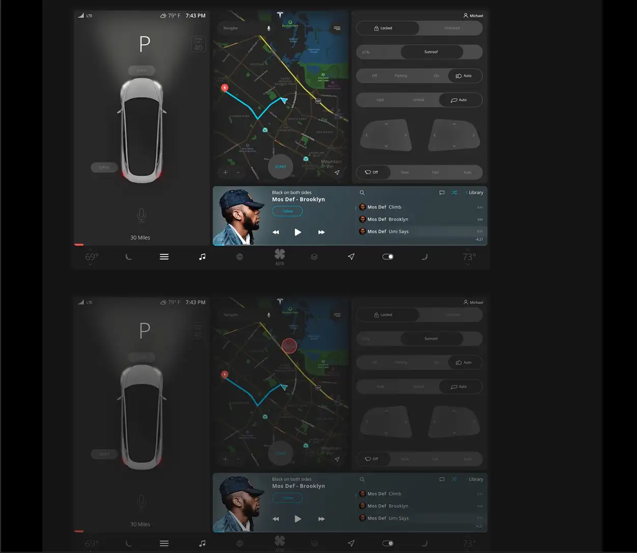 tesla model design style